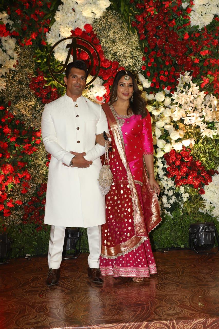 Parents' night out! Bipasha Basu and Karan Singh Grover looked like the perfect pairing as they posed for the cameras