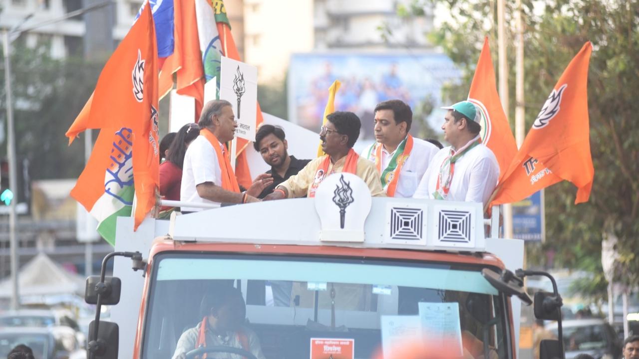 Arvind Sawant and Anil Desai had on Monday initiated their poll campaign with a rally that began from statue of Shiv Sena founder Bal Thackeray