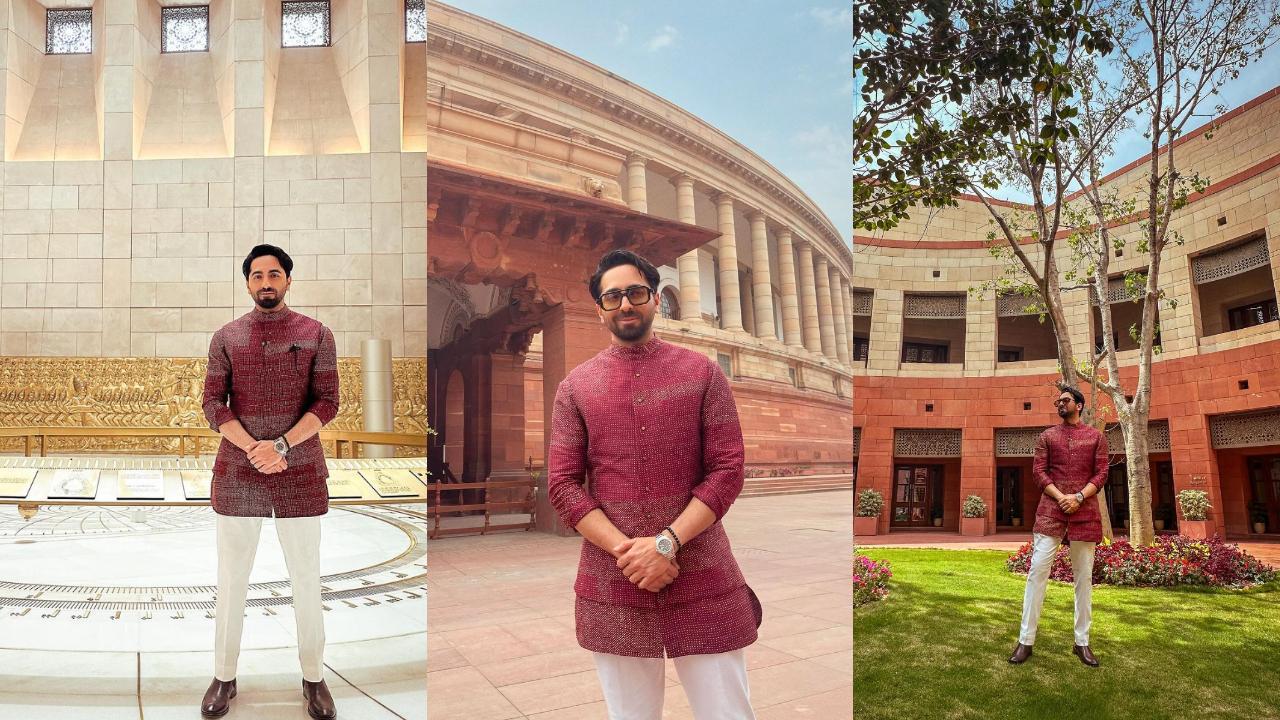 Ayushmann Khurrana visits new Parliament building, calls it an 'architectural marvel' - see pics
