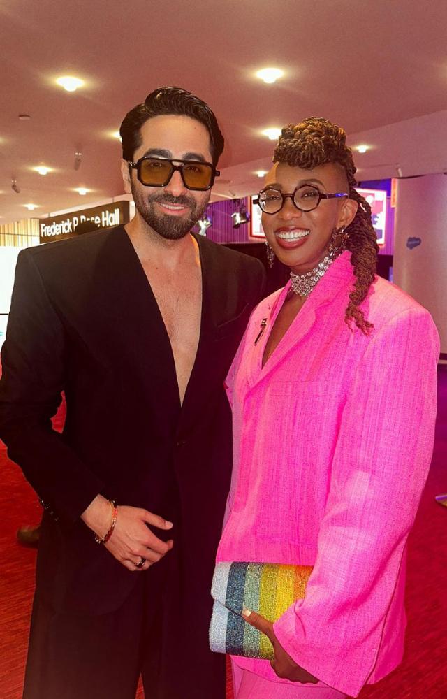Look at this picture of Ayushmann and Kelley J Robinson
