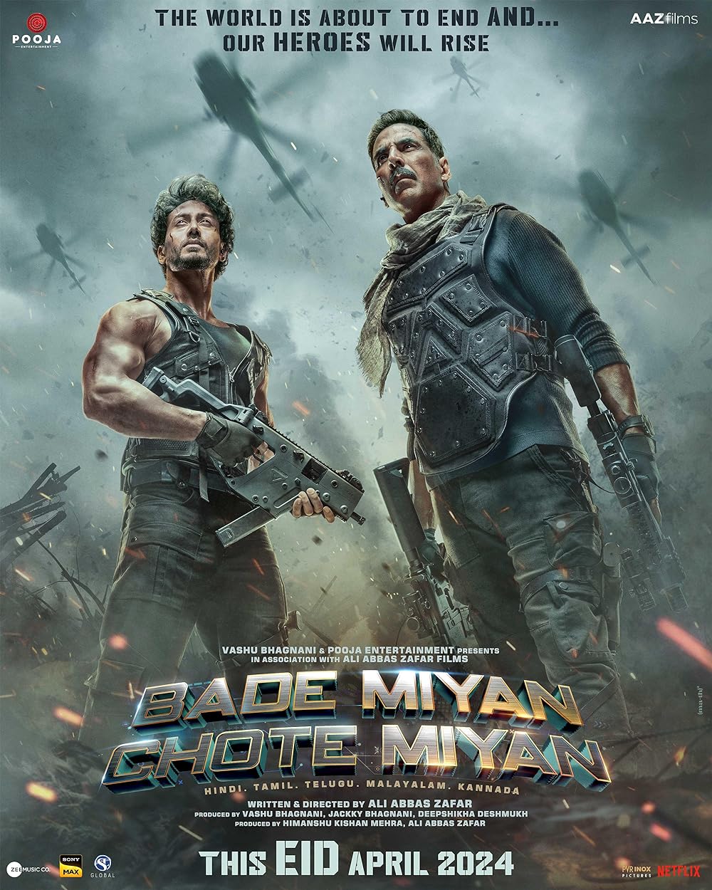 Bade Miyan Chote Miyan (Hindi) - April 10With their different personalities and unique approaches, Bade Miyan and Chote Miyan must set aside their differences and work together to bring the culprits to justice and save the day.