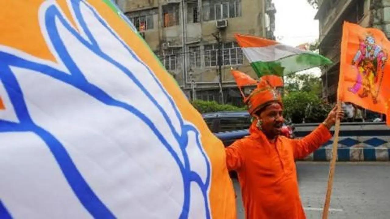 BJP candidate from north-west Delhi, Yogender Chandoliya holds roadshow