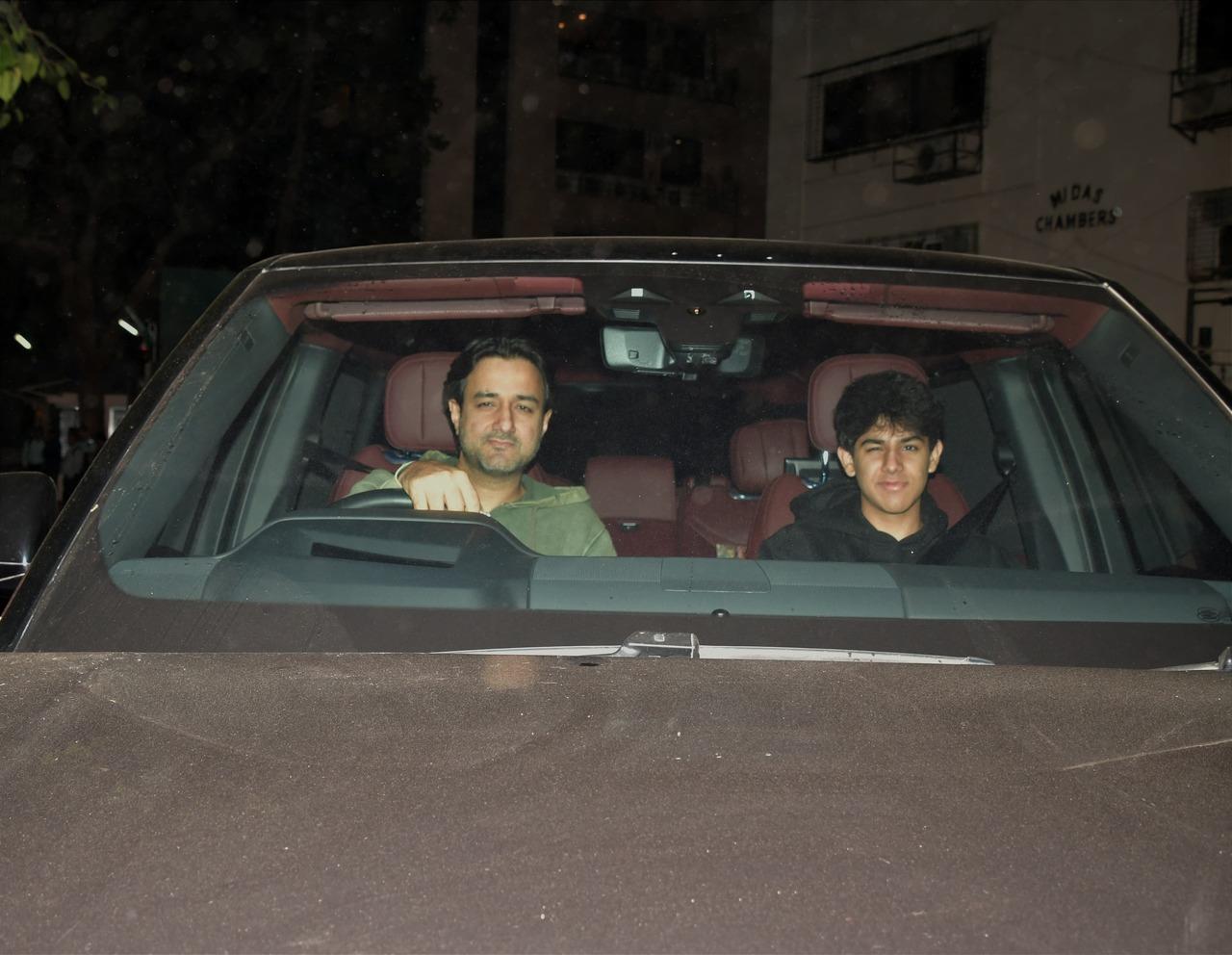 Siddharth Anand was spotted arriving for the film along with his son