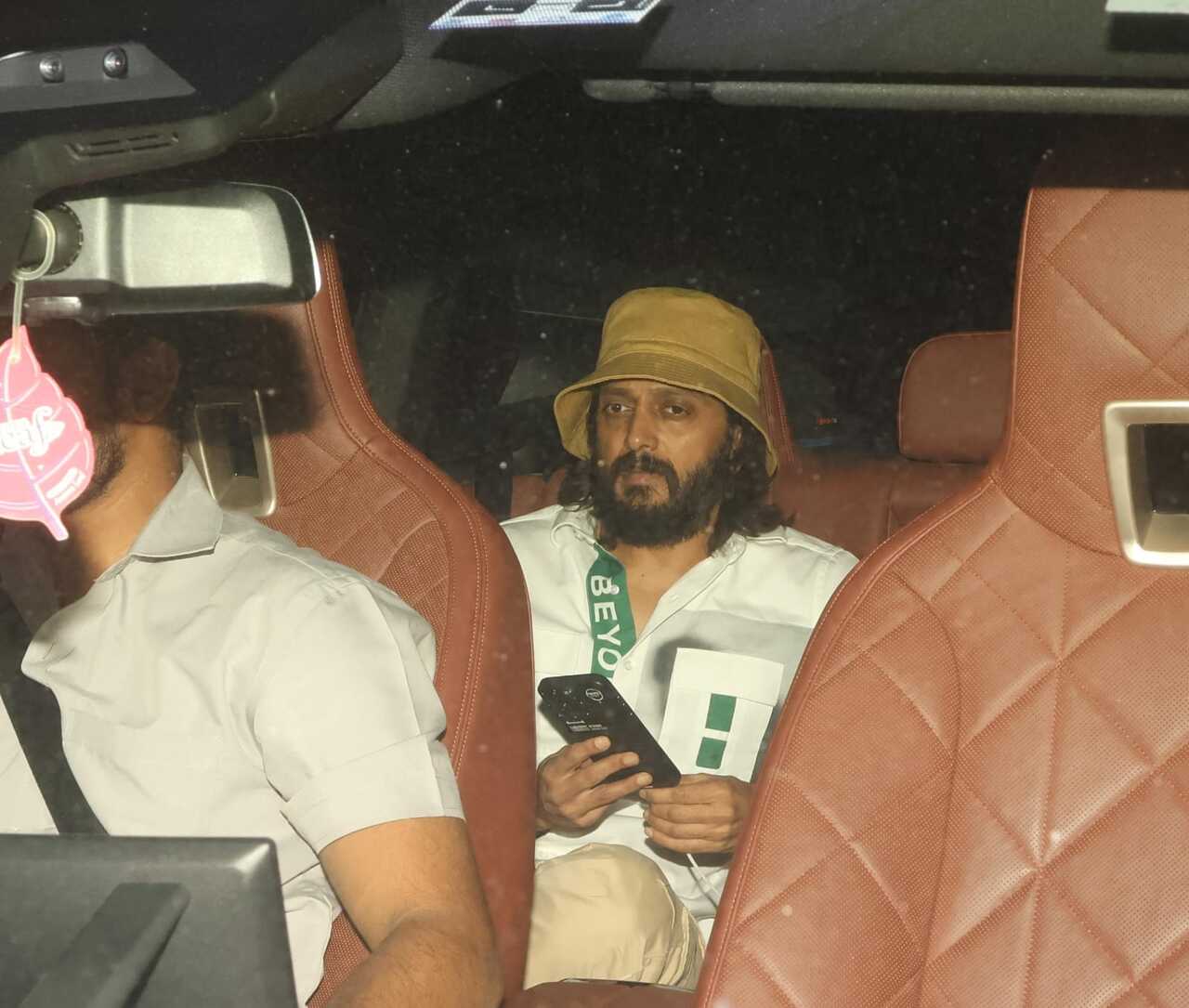 Riteish Deshmukh was spotted at the screening in a casual look