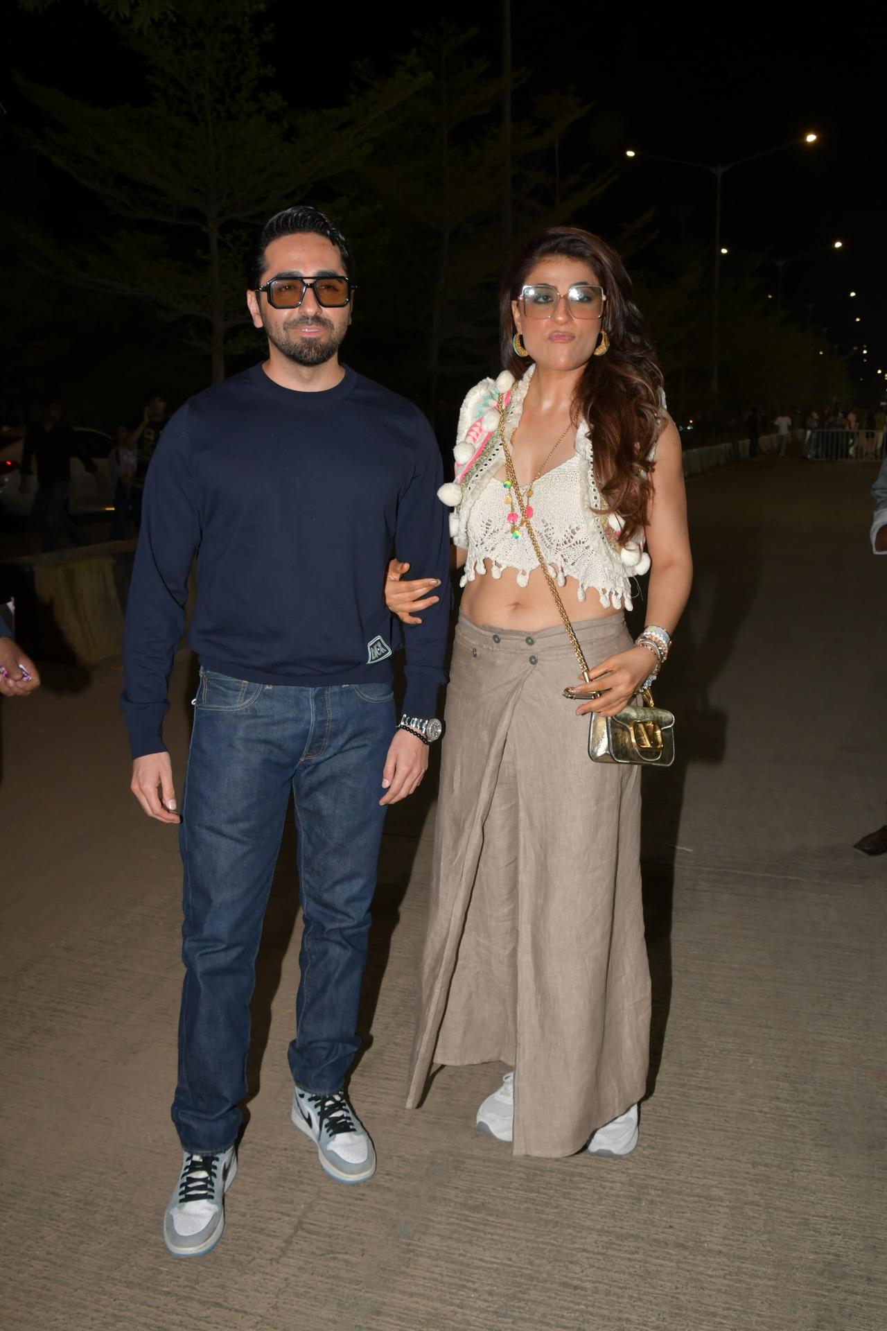 B-town's power couple Ayushmann Khurrana was spotted with his wife and director Tahira Kashyap. 