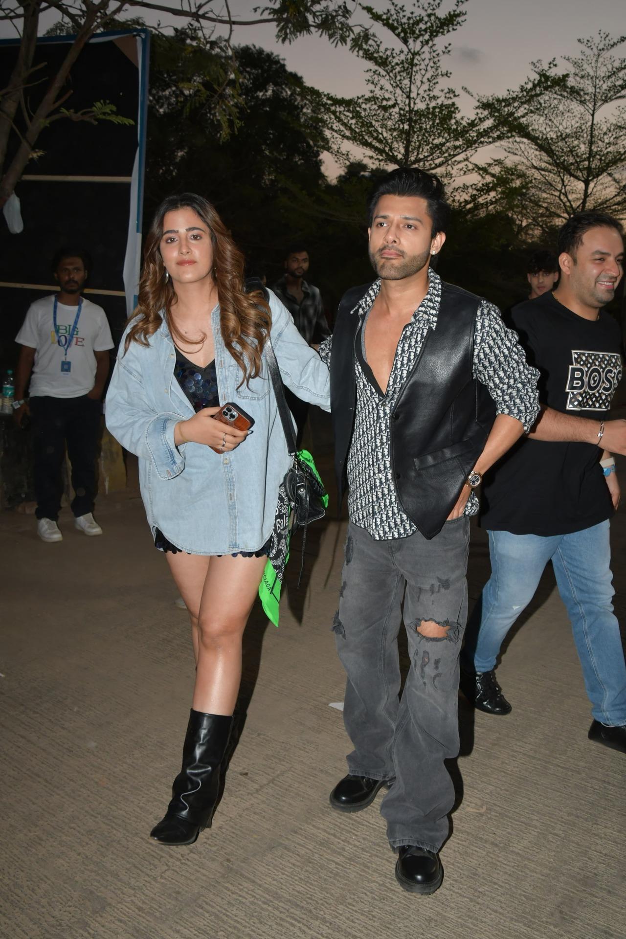 Kriti’s sister Nupur Sanon was seen with rumoured boyfriend and singer Stebin Ben. 