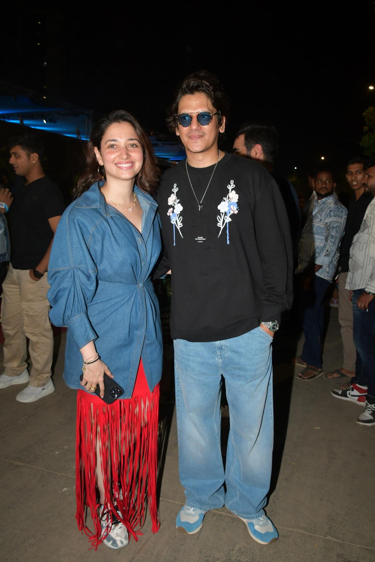 Lovebirds Vijay Varma and Tamannaah Bhatia also were seen posing together in stylish avatars. 