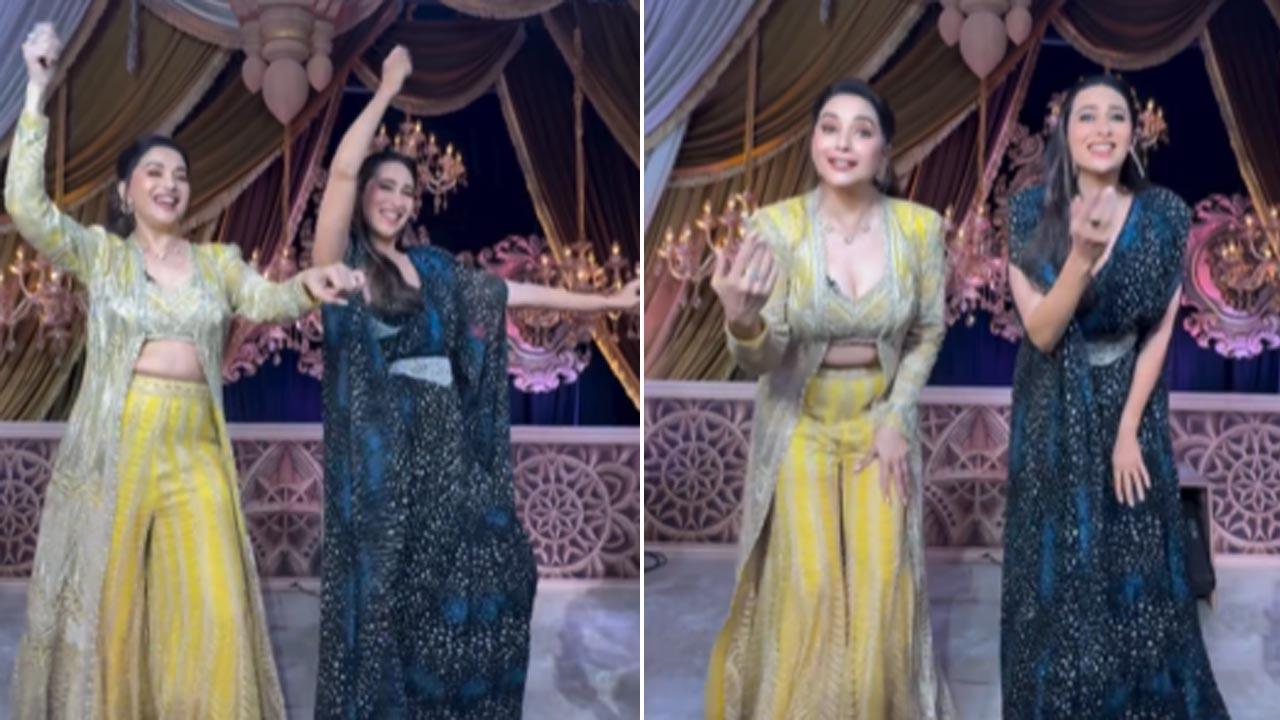 'Chak Dhoom Dhoom' revisited: Madhuri Dixit, Karisma grace 'Dance Deewane' stage