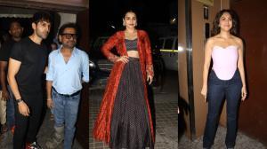 Kartik Aaryan, Mrunal Thakur, Vidya Balan & others at Do Aur Do Pyaar screening
