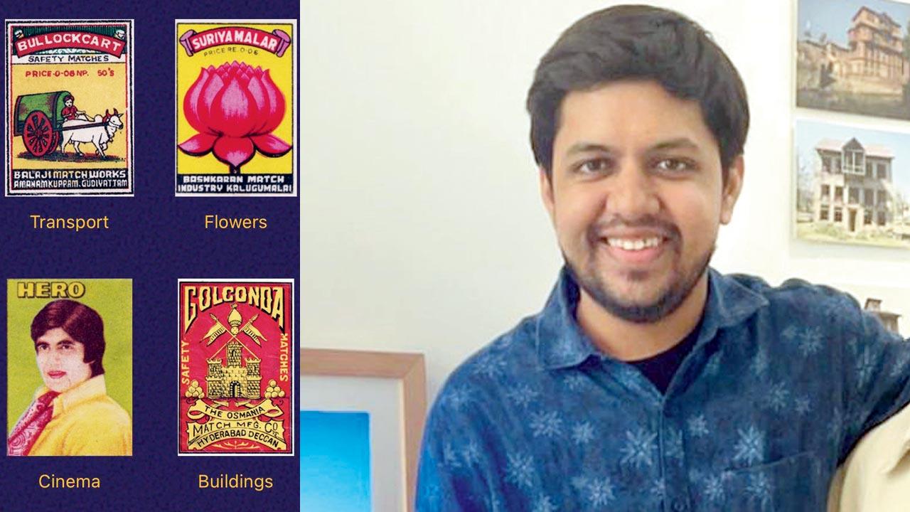 The matchboxes displayed on the main menu of the web-based game  Harshit Agrawal; (right) Harshit Agrawal
