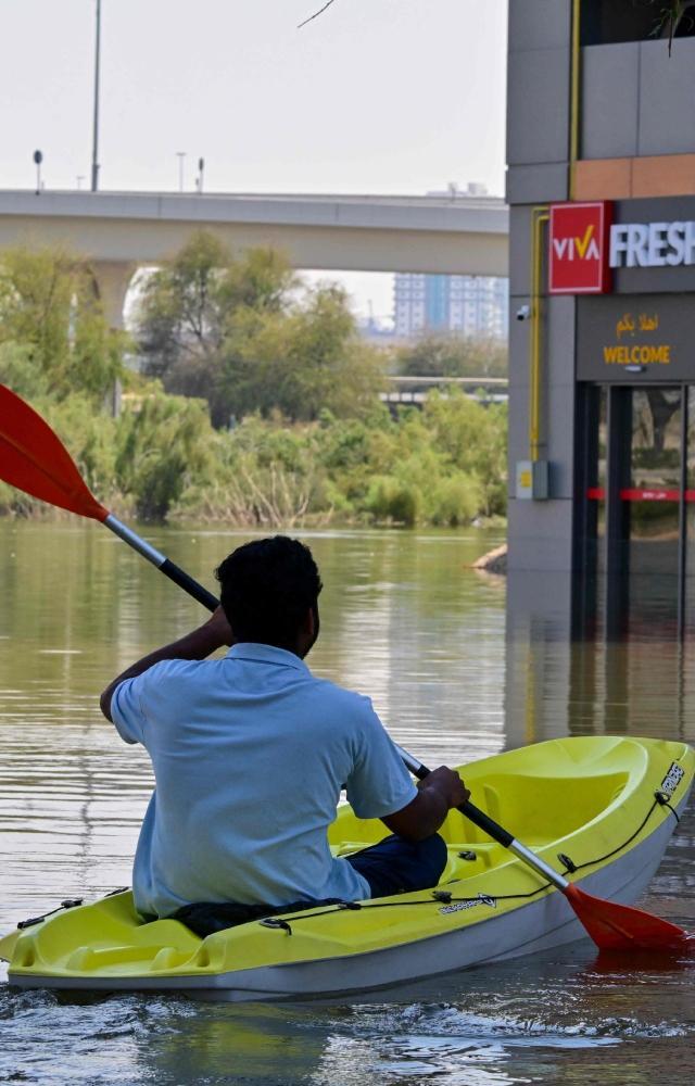 Streets in Dubai flooded after rains