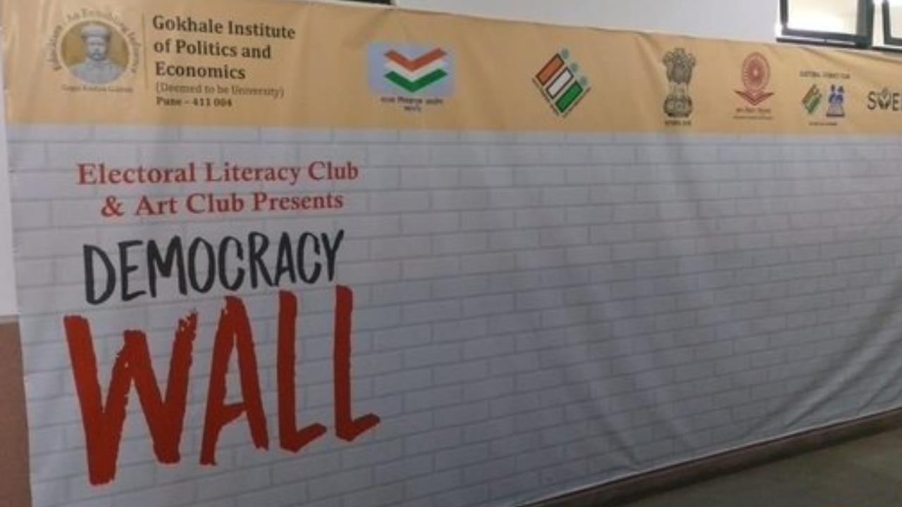 'Democracy Wall' banner at Pune institute found 'vandalised' with 'NOTA' written on it; inquiry on