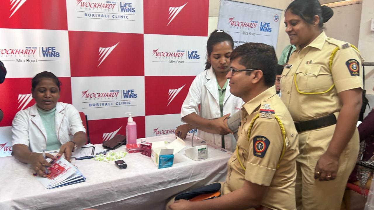 Free health check-ups held for police personnel, teachers, senior citizens & media professionals