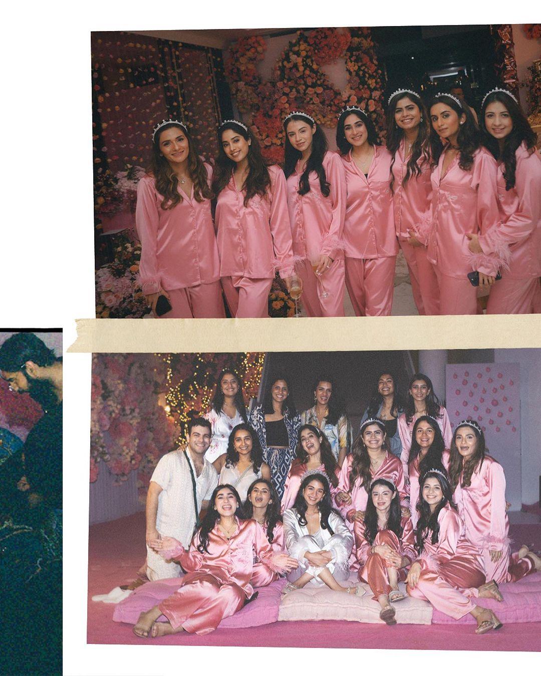 In the pictures, all the beautiful ladies were seen dressed in stunning pink dresses with shiny tiaras, while Radhika wore a beautiful white outfit