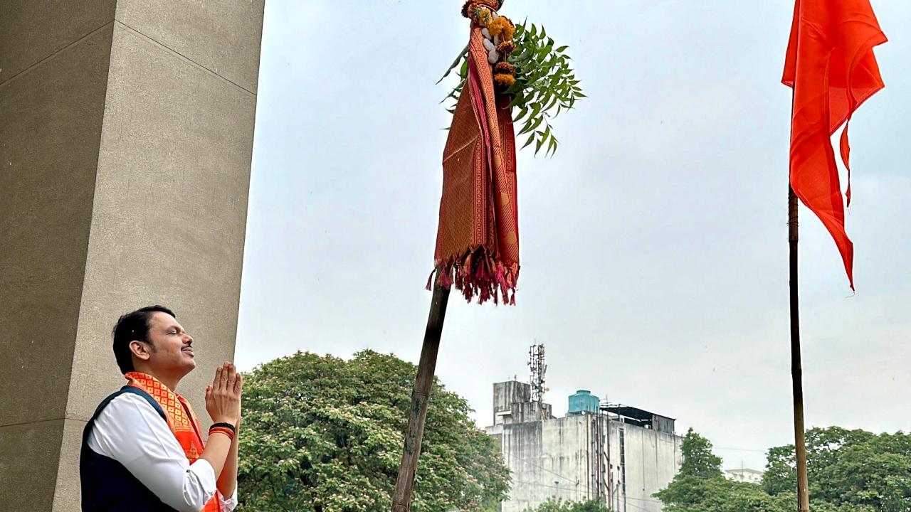 CM Eknath Shinde celebrated Gudi Padwa in his city of residence, his constituency Thane and DCM Devendra Fadnavis celebrated the festival at his hometown, his constituency Nagpur