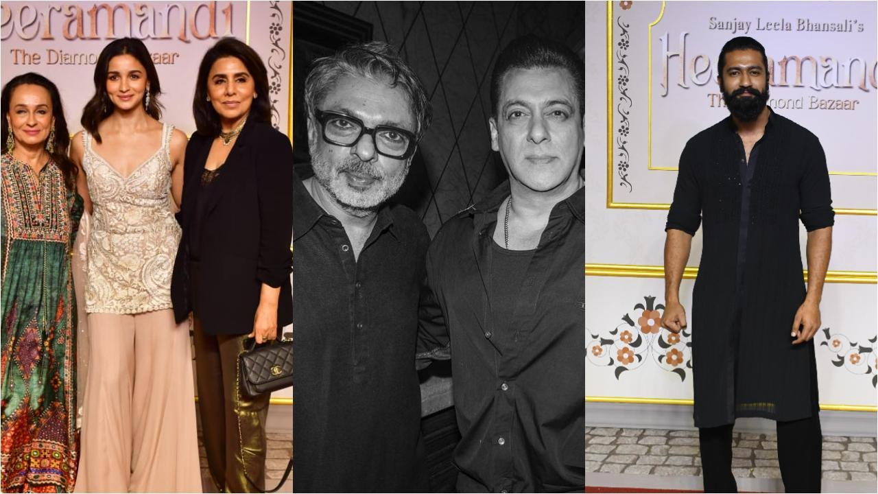 In Pics: Who's who of Bollywood attend Heeramandi premiere