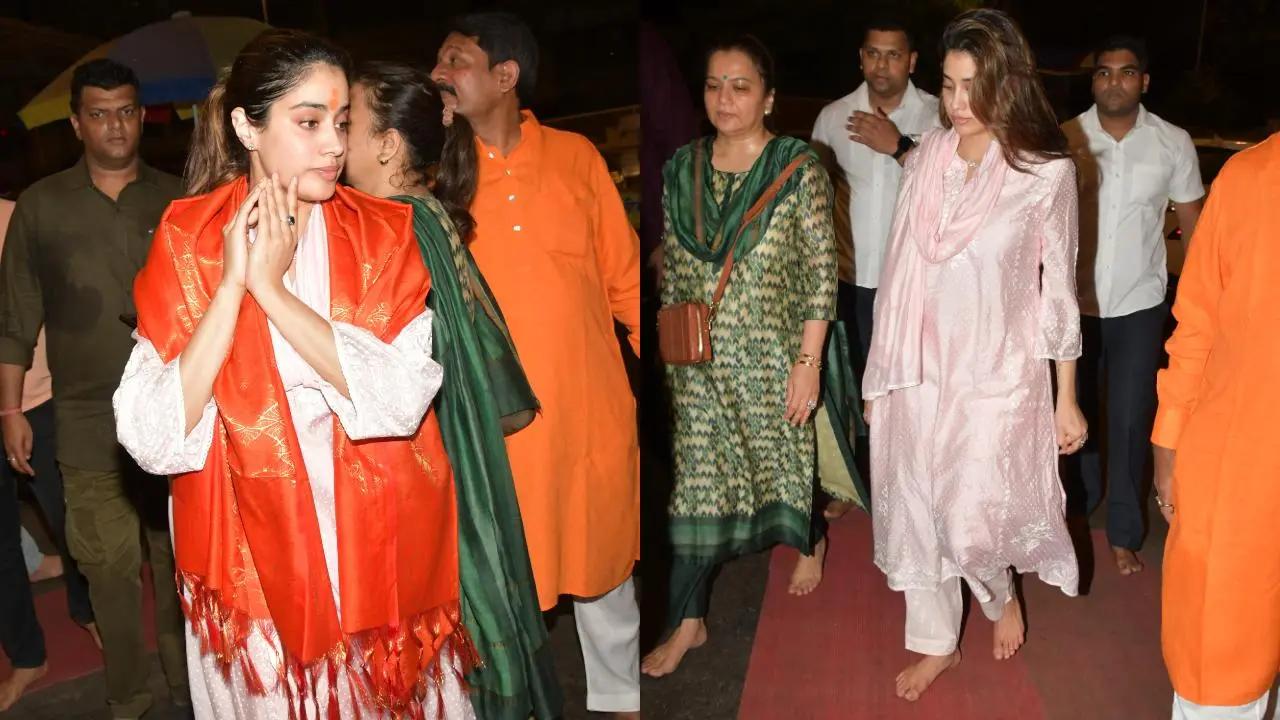 Janhvi Kapoor sought blessings at Mumbai's Siddhivinayak Temple on Tuesday morning, the actress walked barefoot. Read More