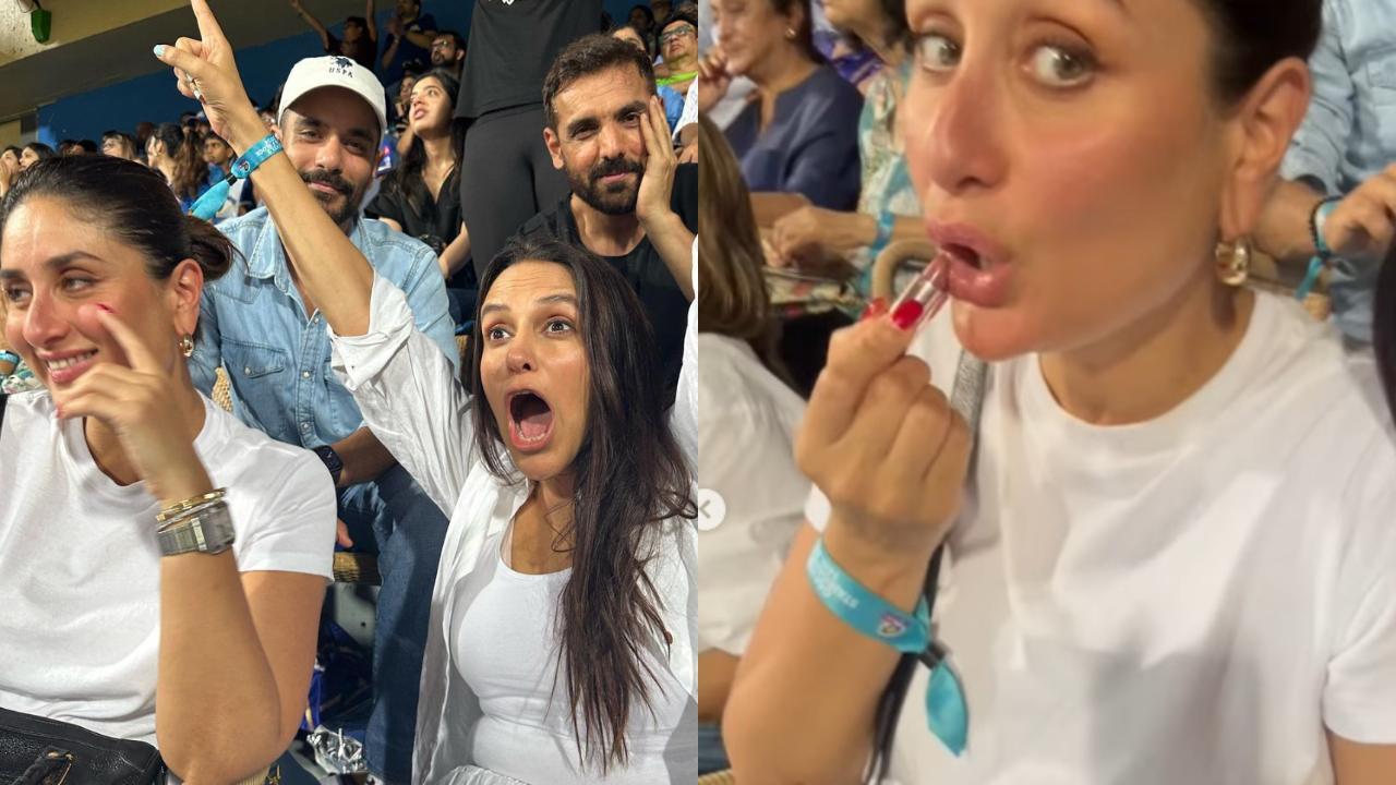 Neha Dhupia shares her own IPL ‘highlights’, including Kareena Kapoor retouching her lipstick during CSK-MI match 