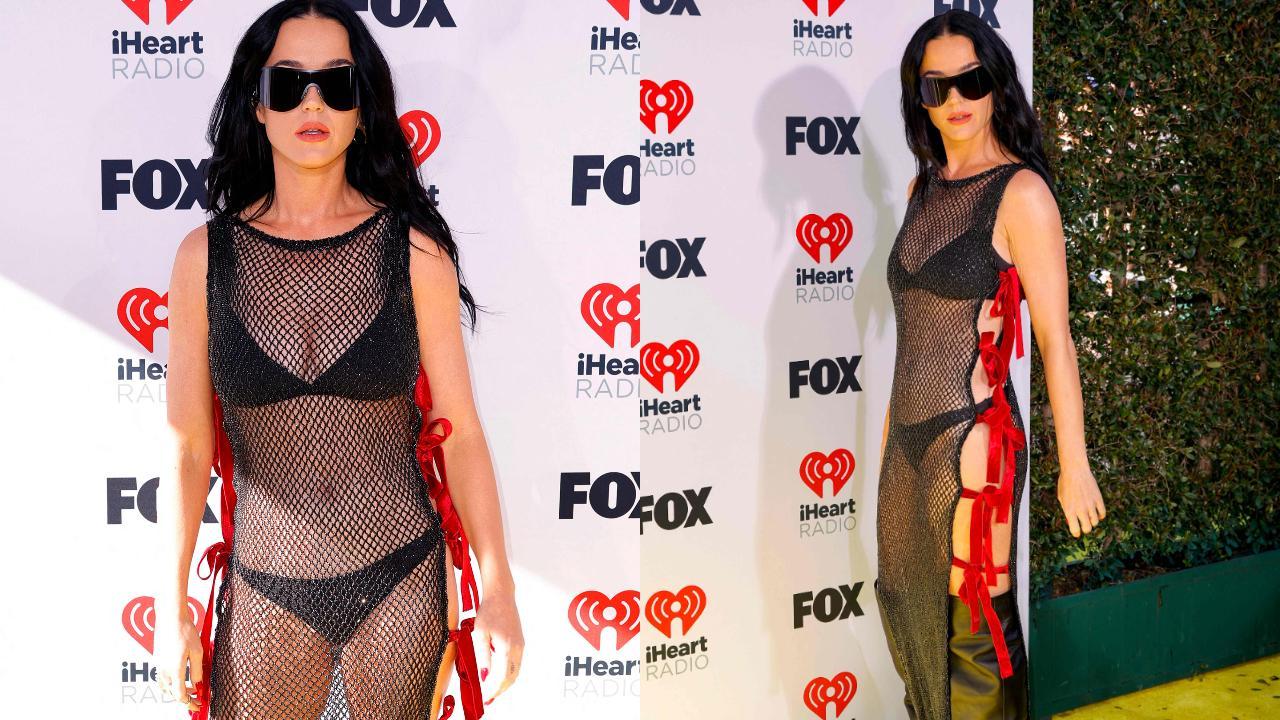 Katy Perry's black fishnet dress at iHeartRadio Music Awards 2024 grabs eyeballs