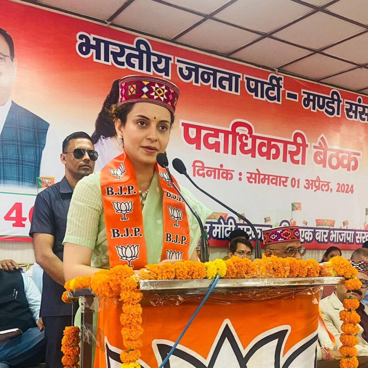 Making her debut into politics, Kangana Ranaut will be contesting for BJP from her hometown Mandi in Himachal Pradesh