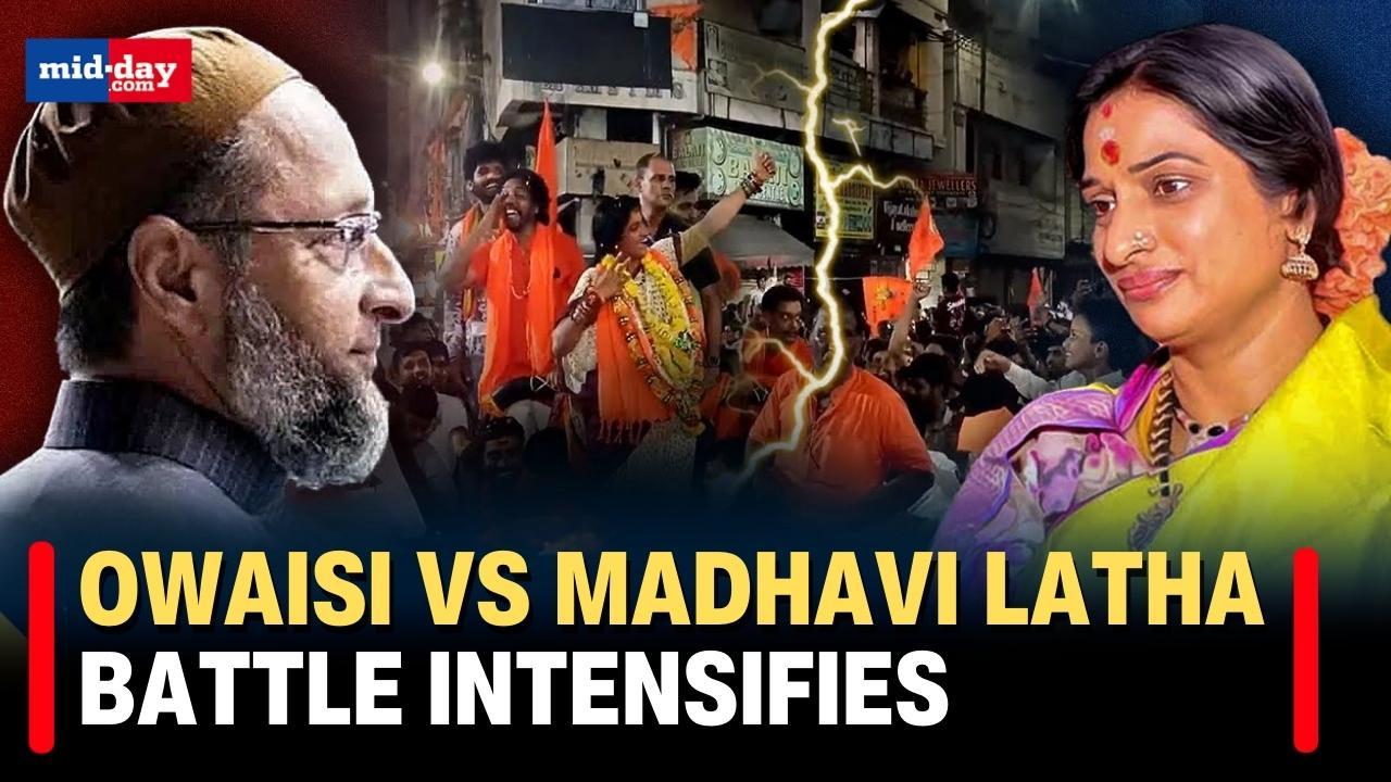 ‘Arrow at Mosque’ Row fuels big war of words between Owaisi and Madhavi Latha