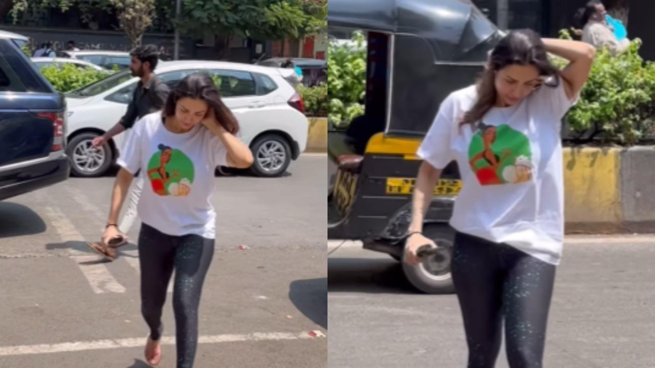 Fashion diaries: Malaika Arora spotted wearing T-shirt with her doodle at yoga studio in Mumbai