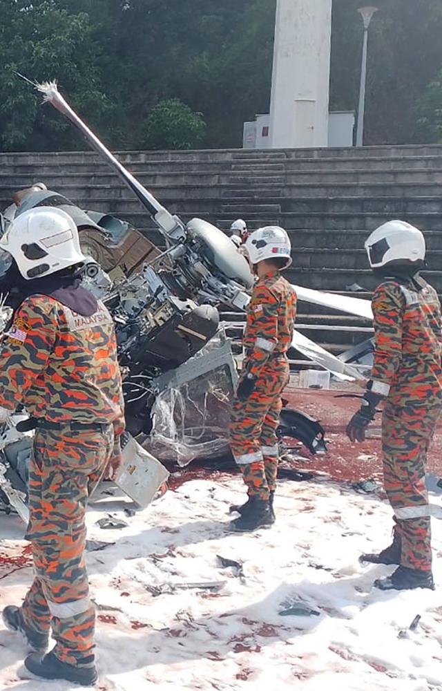 The choppers were mangled beyond recognition