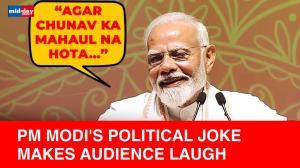 PM Modi's Funny Political Joke Brings Smile On Audience's Face