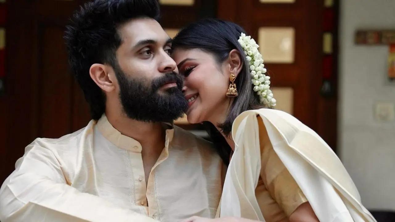 Mouni Roy, Suraj Nambiar celebrate Poila Boisakh and Vishu. They looked bespoke as they twinned in white and gold outfits. Read more