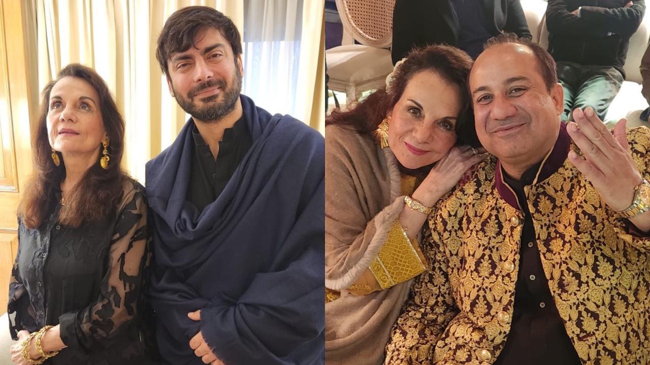 Pics: Mumtaz parties with Fawad Khan, Rahat Fateh Ali Khan, Ghulam Ali in Pakistan