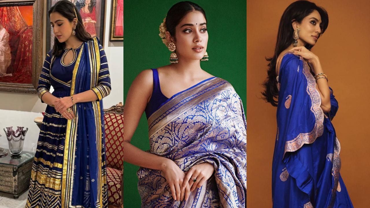 Chaitra Navratri 2024 Day 2: Stunning blue festive outfits inspired by B-town