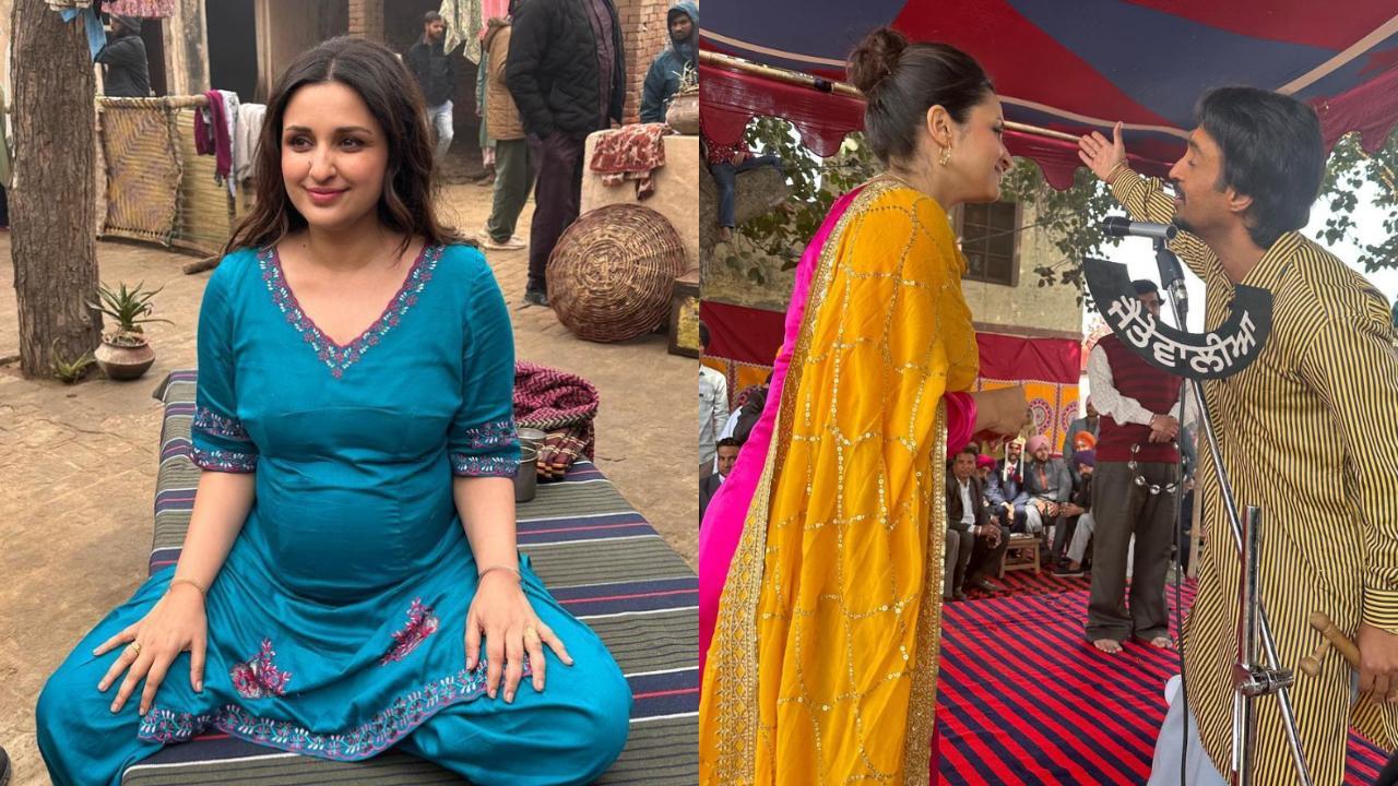 Parineeti Chopra drops BTS pictures from the sets of 'Amar Singh Chamkila'