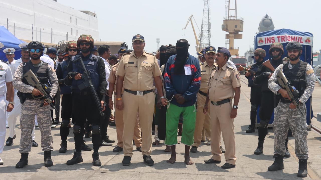 Mumbai Police arrests 9 pirates caught off Somalia coast by Indian Navy
