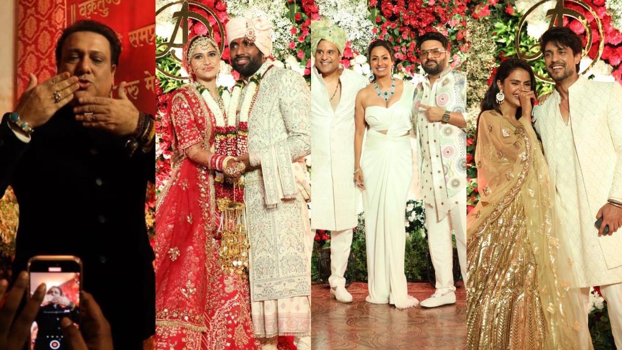 In Pics: Govinda, Kapil, Priyanka and others attend Artii Singh`s wedding