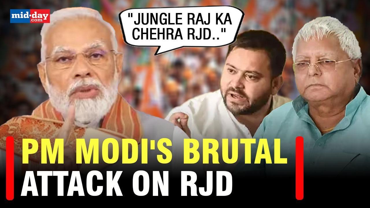 PM Modi Criticizes Lalu Yadav & RJD, Calls Them The Face Of 