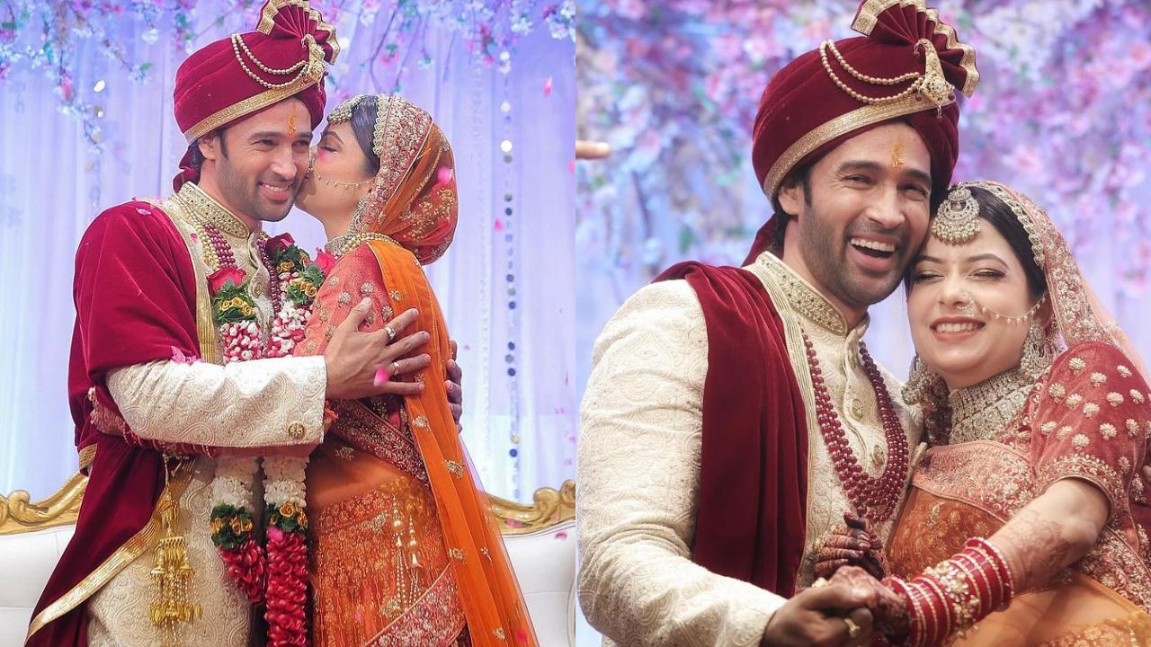 Newlyweds Karan Sharma and Pooja Singh drop first photos as ‘Mr & Mrs’