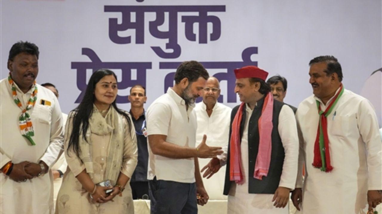Rahul Gandhi, along with Akhilesh Yadav, criticised the BJP-led government and labelled the electoral bonds scheme as the world's largest 