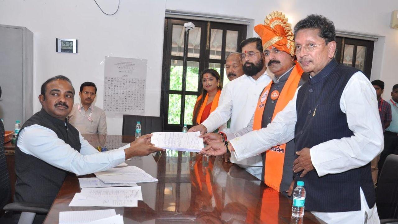 Shiv Sena's Rahul Shewale files nomination from Mumbai South Central for Lok Sabha Elections 2024