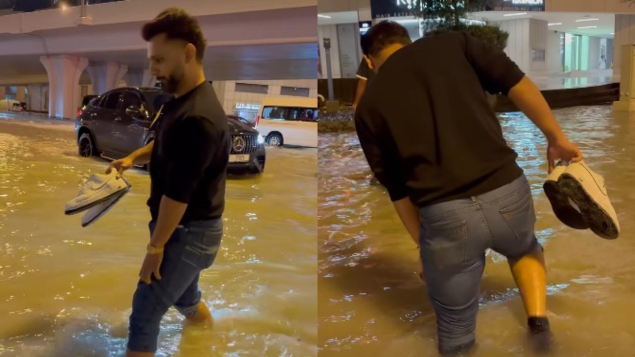 Dubai Floods: Singer Rahul Vaidya walks through knee-deep water amid heavy rains - watch video
