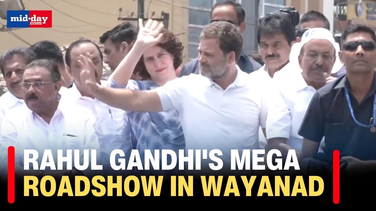 Lok Sabha Elections 2024: Rahul Gandhi holds grand roadshow in Wayanad 