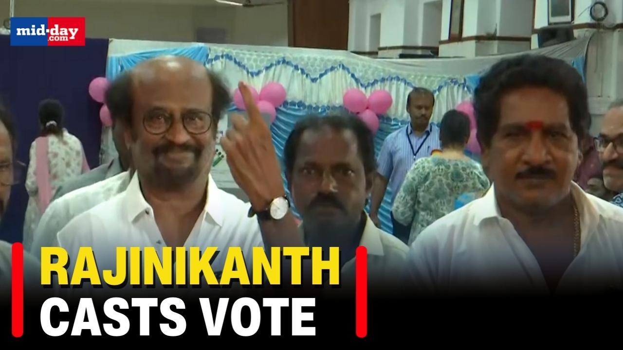 Lok Sabha Elections 2024: Actor Rajinikanth casts vote at a polling booth in Che