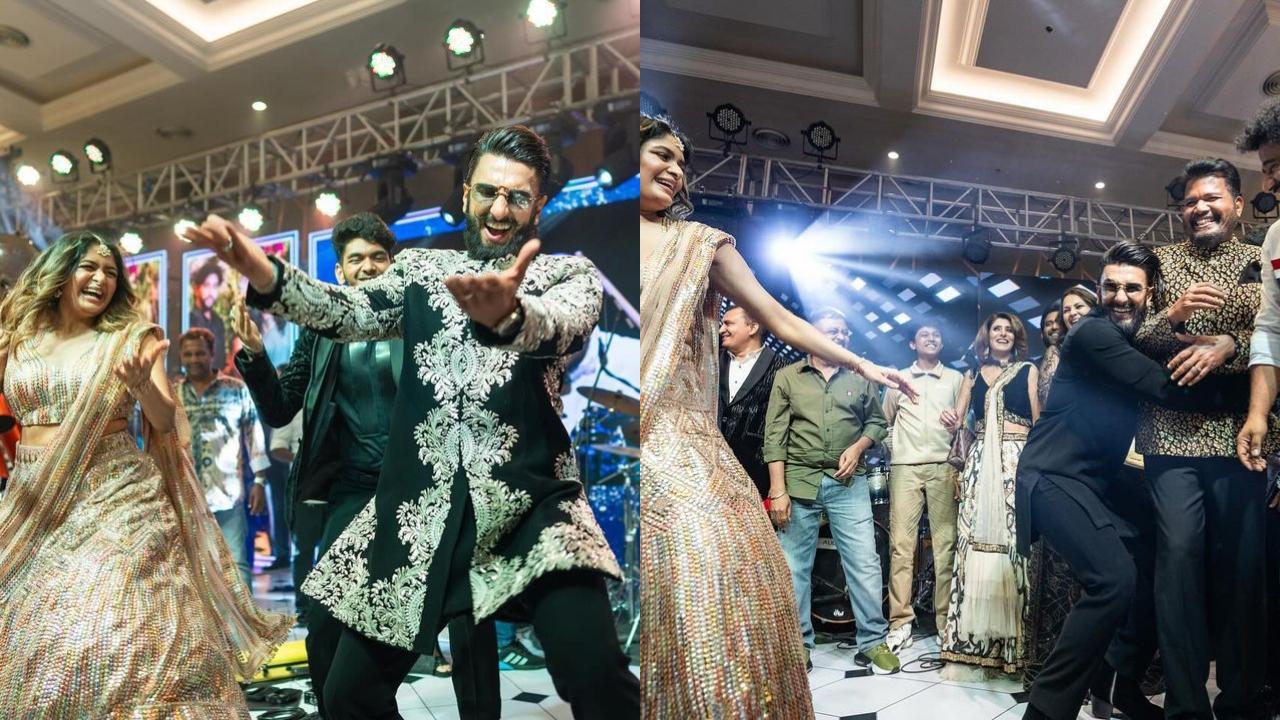 Watch: Ranveer Singh dances with bride Aditi Shankar to 'Malhari'