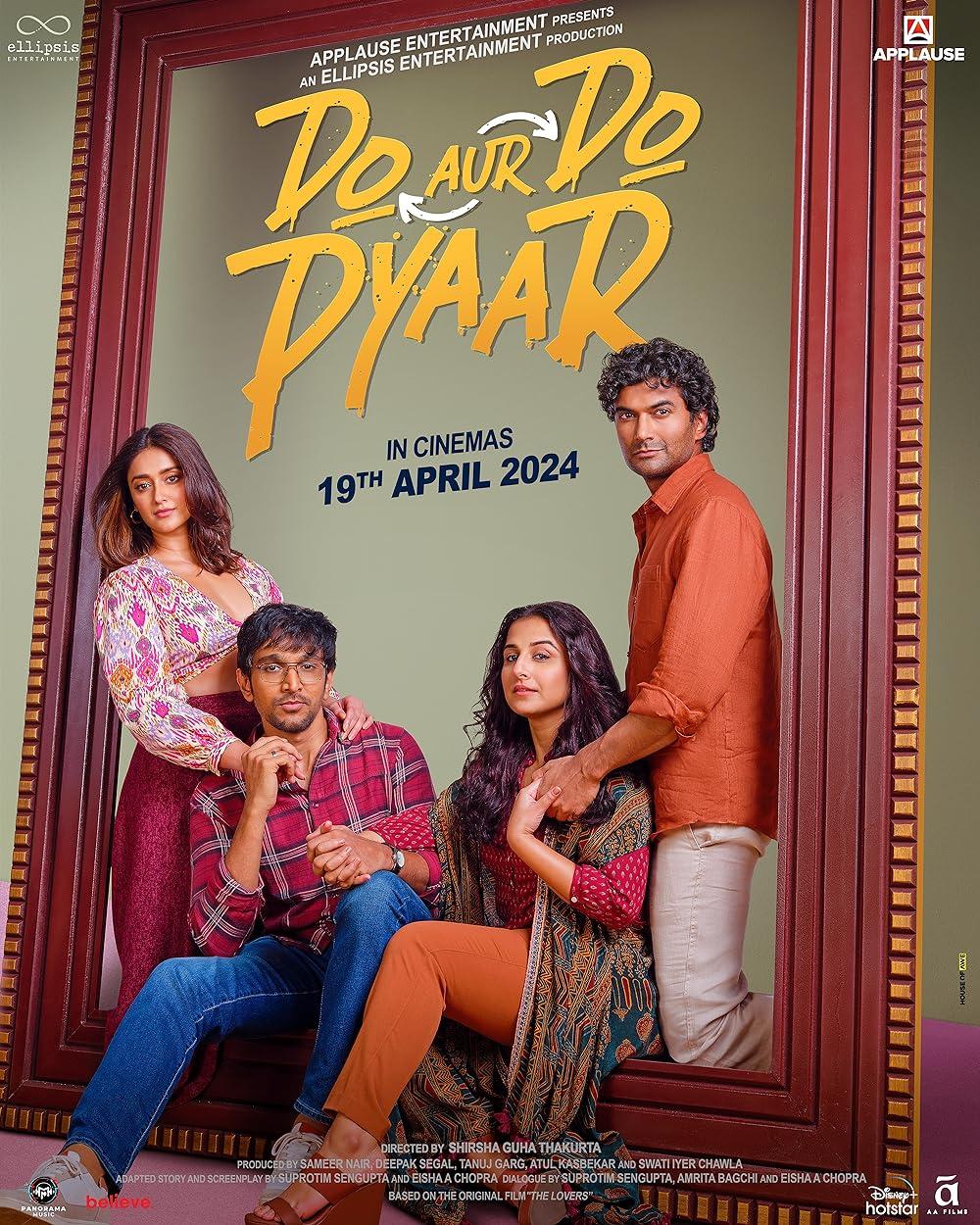 Do Aur Do Pyaar (Hindi) - April 19Get ready for a refreshing take on love and marriage with 'Do Aur Do Pyaar, featuring an unconventional cast including Vidya Balan, Pratik Gandhi, Ileana D’Cruz, and Sendhil Ramamurthy. Directed by Shirsha Guha Thakurta, the quirky romcom promises to explore the complexities of marital relationships with humour and heart. Brace yourself for laughter, love, and unexpected twists in this must-watch romantic comedy.