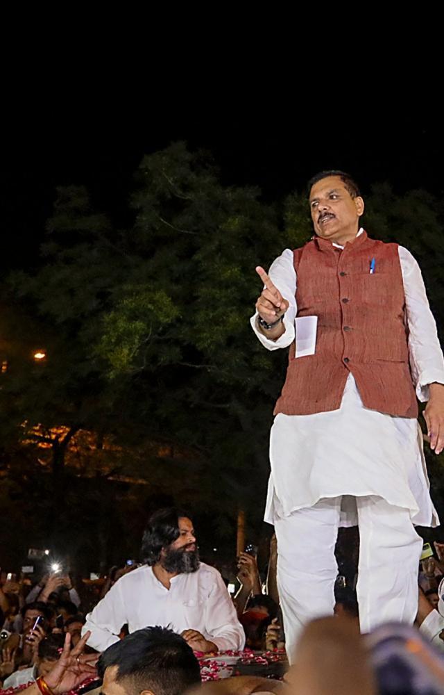 Sanjay Singh walks out of Tihar jail