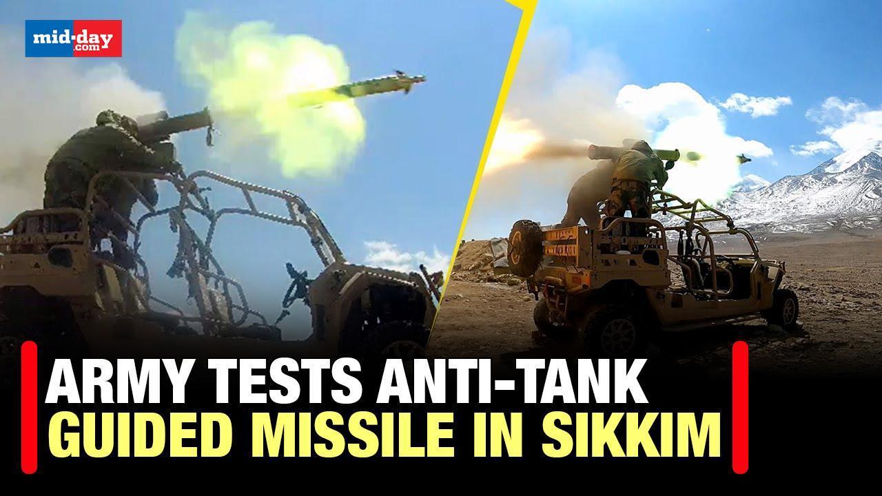  Indian Army conducts Anti-Tank Guided Missile Firing in Sikkim