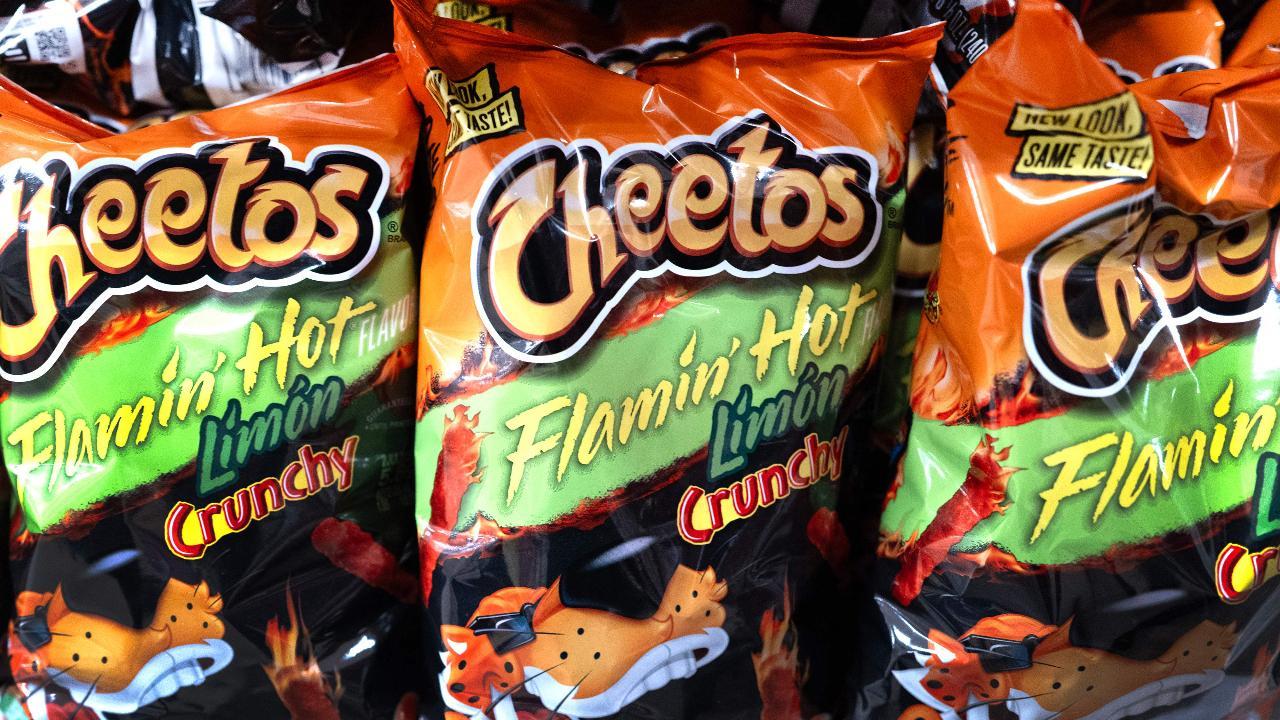 Flamin' Hot Cheetos are offered for sale at a store in Chicago, Illinois as several U.S. states seek to ban certain snacks (Photo by SCOTT OLSON / GETTY IMAGES NORTH AMERICA / Getty Images via AFP)