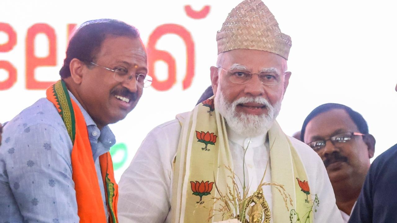 IN PHOTOS: PM Modi questions credibility of LDF and Congress, rallies in south
