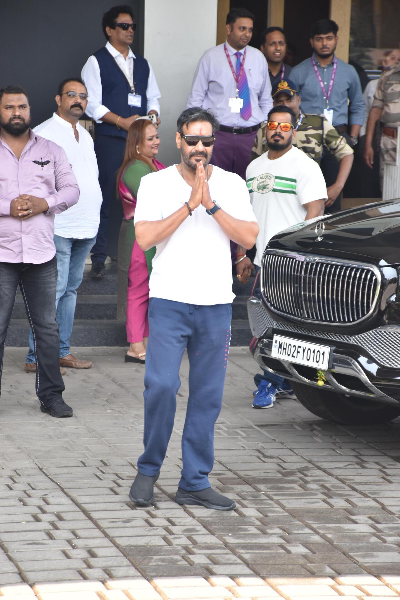 Ajay was also spotted at the Kalina airport on his birthday