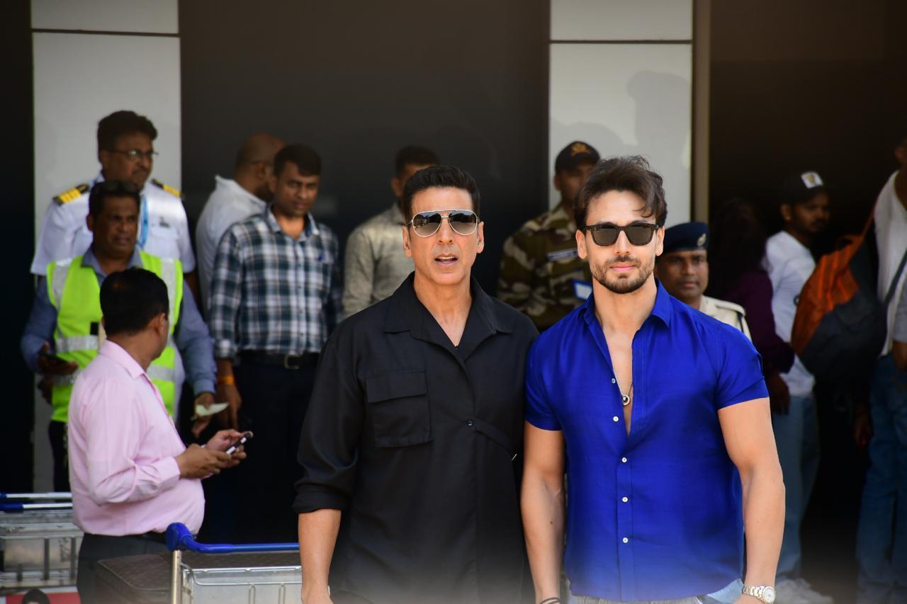 Tiger Shroff and Akshay Kumar were seen heading to Dubai for their film Bade Miyan Chote Miyan