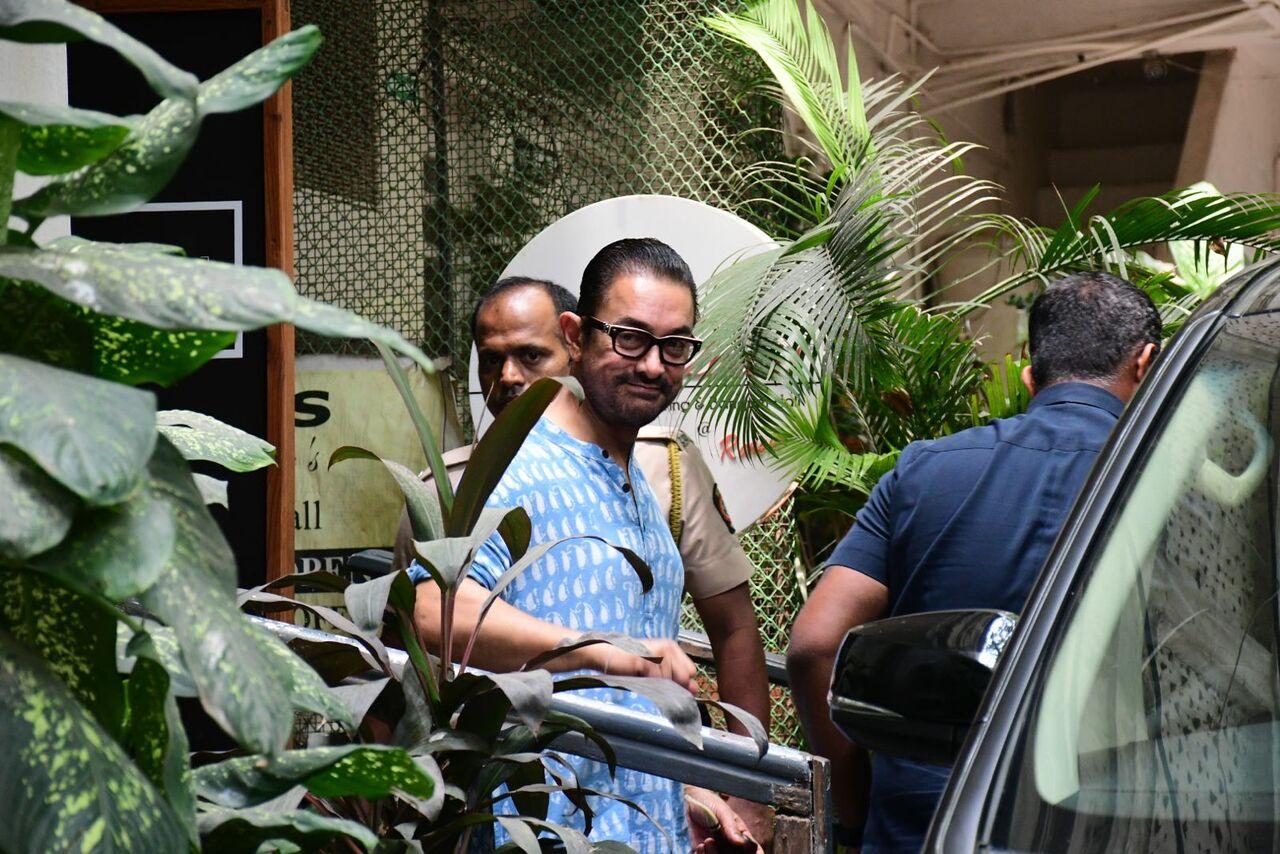Aamir Khan was seen sporting a new hairstyle as he got papped in the city